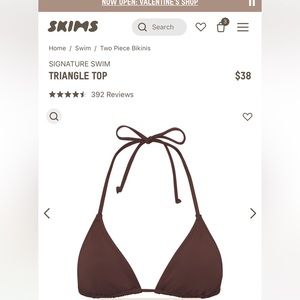 Skims triangle bikini top